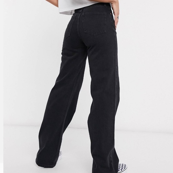 Monki | Jeans | Monki Yoko Wide Leg Organic Cotton Jeans Black 24 | Poshmark